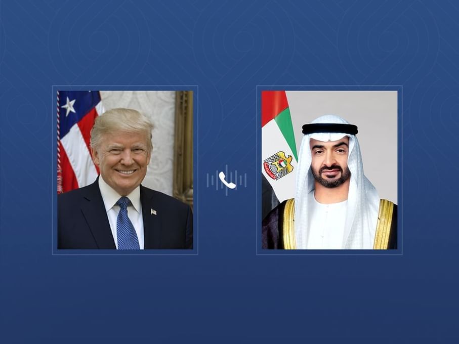 رئيس الدولة والرئيس الأمريكي يبحثان هاتفياً تطورات الأوضاع في المنطقة