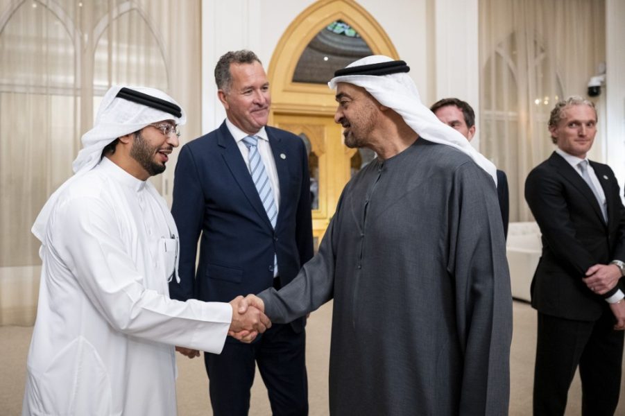 رئيس الدولة يستقبل وفد شركة “إثارة” بمناسبة حصولها على لقب أفضل منظم لسباقات الفورمولا 1 لعام 2025