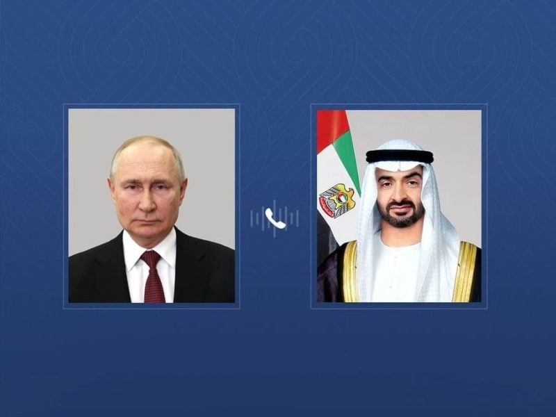 رئيس الدولة يتلقى اتصالاً هاتفياً من الرئيس الروسي